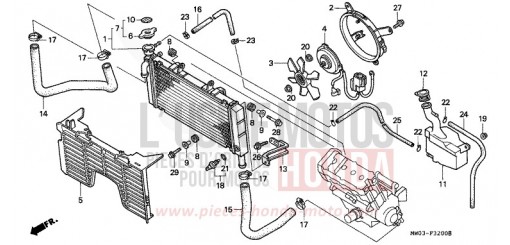 RADIATOR (1) CBR900RRN de 1992